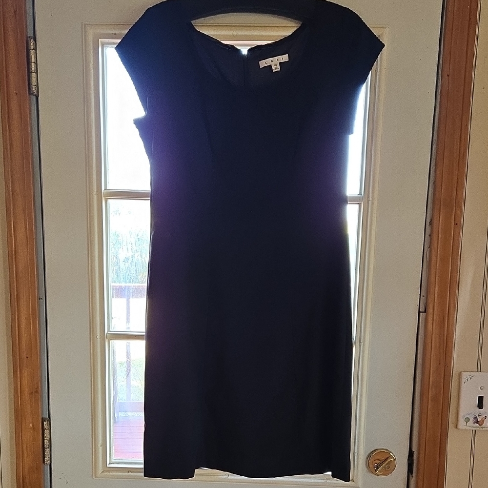 CAbi Elegant Black Midi Dress